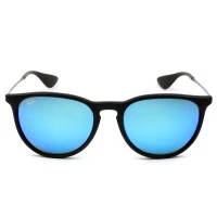 Ray Ban Erika RB4171 - Preto/Azul Espelhado 622/55 54mm - Óculos de Sol