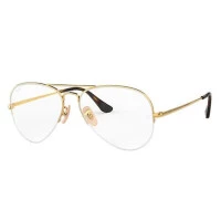 Ray Ban Aviador RX6589 - Dourado 2500 59mm - Óculos de Grau
