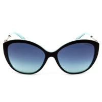 Tiffany & Co TF 4144-B - Óculos de Sol Preto Degradê 8055/9S Lentes 57MM