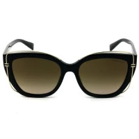 Tiffany & Co TF4148 - Óculos de Sol 8001/3B Preto e Dourado/Marrom Degradê Lentes 54mm