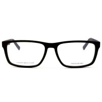 Tommy Hilfiger TH1404 - Preto Fosco/Azul R5Y 55mm - Óculos de Grau