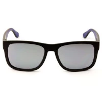 Tommy Hilfiger TH1556/S - Preto Fosco/Cinza Espelhado D51T4 56mm - Óculos de Sol
