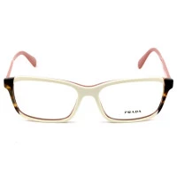 Prada VPR 01V - Branco/Turtle/Rosa 0R9-1O1 55mm - Óculos de Grau