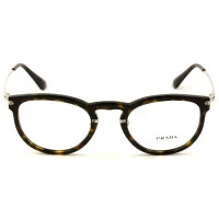 Prada VPR 02V - Turtle/Dourado 2AU-1O1 51mm - Óculos de Grau
