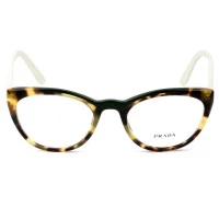 Prada VPR 07V - Turtle/Branco 321-1O1 51mm - Óculos de Grau