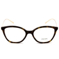 Prada VPR 11V Turtle/Dourado 2AU-1O1 51mm - Óculos de Grau