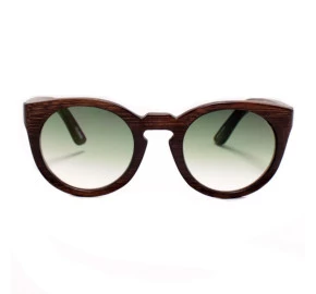 Óculos Evoke Wood Series Bamboo Collection 03 Dark Wood Laser Green Gradient