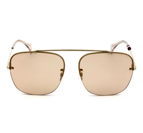 Tommy Hilfiger TH1574/S - Dourado/Marrom Translúcido J5G70 59mm - Óculos de Sol