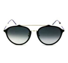 Tommy Hilfiger TH1618/F/S - Preto Brilho/Cinza Degradê 8079O 54mm - Óculos de Sol