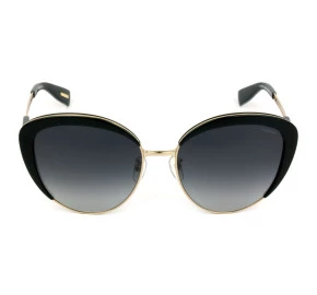 Victor Hugo SH1270 - Preto Brilho/Cinza Degradê 0700 58mm - Óculos de Sol