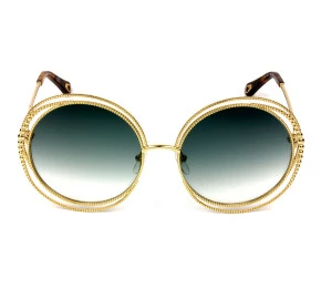 Chloe Carlina Chain CE114S - Dourado/Verde Degradê C838 58mm - Óculos de Sol