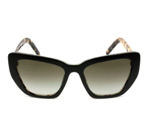 Prada SPR08V - Preto Brilho/Verde Degradê NAI-0A7 55mm - Óculos de Sol