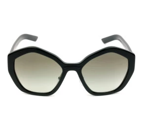 Prada SPR08X - Preto Brilho/Cinza Degradê 1AB-0A7 55mm - Óculos de Sol