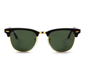 Ray Ban Clubmaster RB3016L - Preto/G15 W0365 51mm - Óculos de Sol
