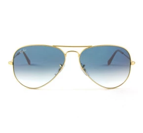 Ray Ban Aviador RB3025L Dourado/Azul Degradê 001/3F 62mm - Óculos de Sol