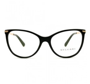 Bvlgari 4121 - Preto/Dourado 501 55mm - Óculos de Grau