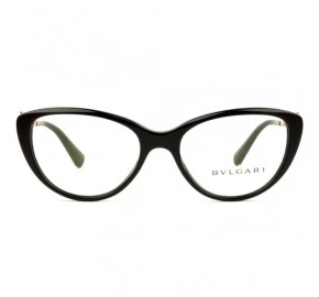 Bvlgari 4146-B - Preto/Dourado 501 52mm - Óculos de Grau
