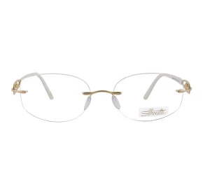 Silhouette 4294 - Branco/Dourado 20 6061 55mm - Óculos de Grau