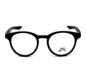 Nike 7113 Óculos de Grau Preto Fosco 001 Lentes 49mm