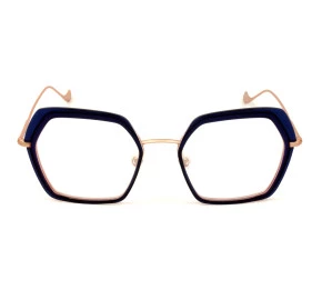 Óculos Caroline Abram Wafia Azul e Rosa 622 53mm