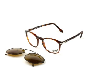 Óculos Persol Masculino Clip-On Havana Polarizado PO3007-C 962/83 50mm