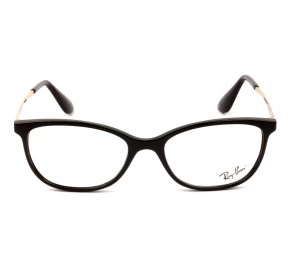 Ray Ban RB7106L Preto Brilho/Dourado 5697 53mm - Óculos de Grau