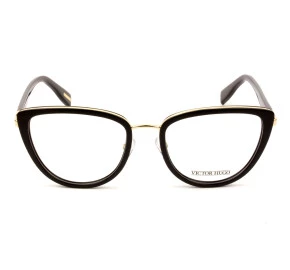 Victor Hugo VH1273 Preto Brilho/Dourado 0700 52mm - Óculos de Grau