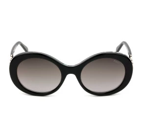 Emilio Pucci EP 127 - Preto Brilho/Cinza Degradê 01T 55mm - Óculos de Sol