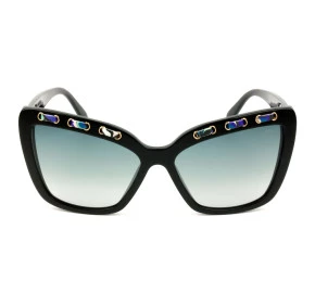 Emilio Pucci EP 101 - Preto Brilho/Cinza Degradê 01W 59mm - Óculos de Sol