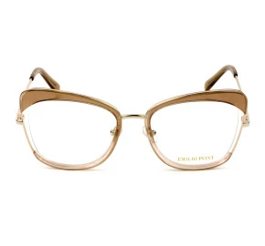 Emilio Pucci EP 5090 - Nude/Dourado 050 52mm - Óculos de Grau
