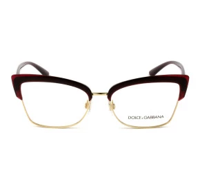 Dolce & Gabbana DG5045 - Vermelho/Dourado 550 55mm - Óculos de Grau