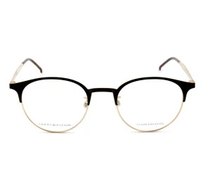 Tommy Hilfiger TH1622 Preto/Dourado GI46 52mm - Óculos de Grau