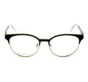 Tommy Hilfiger TH1359 Preto Fosco/Dourado K1T 52mm - Óculos de Grau
