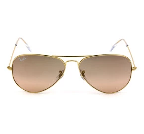 Ray-Ban Aviador RB3025L Rosa Degradê Semi-Espelhado 001/3E 58 Médio - Óculos de Sol