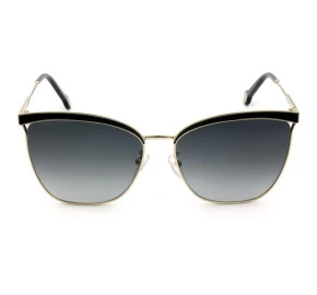 Carolina Herrera SHE151 - Preto Dourado/Cinza Degradê 0301 59mm - Óculos de Sol