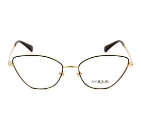 Vogue VO4142B Preto/Dourado 280 54mm - Óculos de Grau 