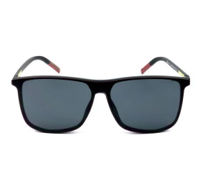 Tommy Hilfiger TJ0017/CS Preto Fosco Grau/Clip-On Cinza 00399 58mm - Óculos de Sol