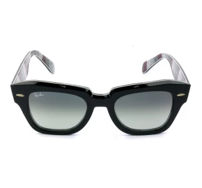Ray Ban RB2186 State Street Preto/Cinza Degradê 1318/3A 49mm - Óculos de Sol 
