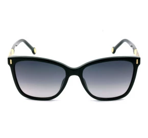 Carolina Herrera SHE828 Preto/Cinza Degradê 0700 56mm - Óculos de Sol