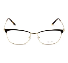Prada VPR57W Preto/Dourado AVV-1O1 55mm - Óculos de Grau