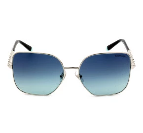 Tiffany & Co. TF3078-B Prata/Azul Degradê 6105/9S 60mm - Óculos de Sol