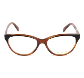 Emilio Pucci EP 5165 Marrom Translucido/Preto 056 54mm - Óculos de Grau