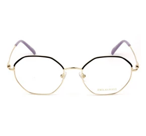 Emilio Pucci EP 5169 Dourado/Preto 032 54mm - Óculos de Grau
