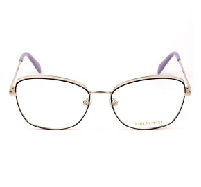 Emilio Pucci EP 5167 Dourado/Preto 005 56mm - Óculos de Grau