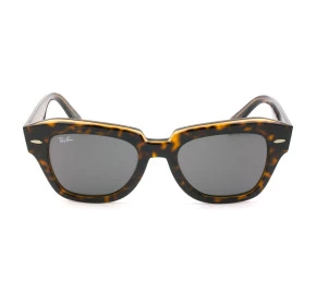Ray Ban RB2186 State Street Turtle/Cinza 1292/B1 52mm - Óculos de Sol 