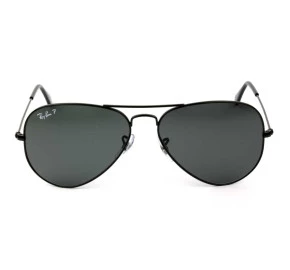 Ray Ban Aviador RB3025 - Preto Polarizado 002/48 58mm - Óculos de Sol