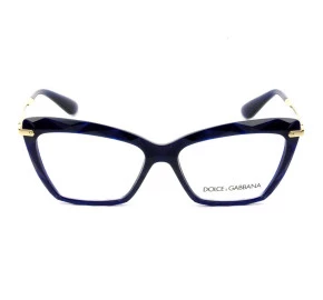Dolce & Gabbana DG5025 - Azul Marinho/Dourado 3094 53mm - Óculos de Grau