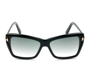 Tom Ford Leah TF849 Preto/Cinza Degradê 01B 64mm - Óculos de Sol