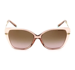 Tiffany & Co. TF4190 Rose Translucido/Marrom Degradê 8345/9T 57mm - Óculos de Sol