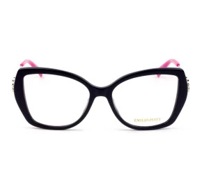Emilio Pucci EP 5191 Azul Marinho/Rosa 090 53mm - Óculos de Grau